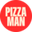 Логотип компании PIZZAMAN. EAT ME!